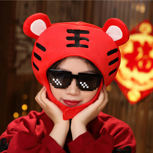 Accesorios Para Fotos En Forma De Animal Sombrero Felpa Rojo