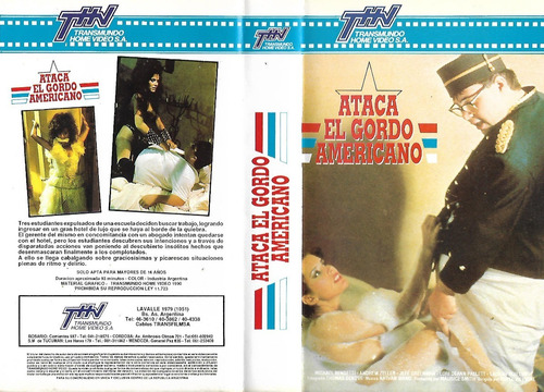 Ataca El Gordo Americano Vhs Michael Bendetti Screwbal Hotel (Usado)