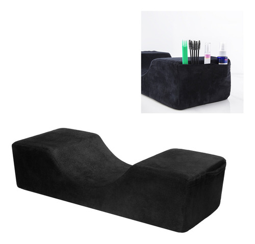 Almohada De Masaje Extensión Pestañas Espuma En Forma U Profesional Color Negro