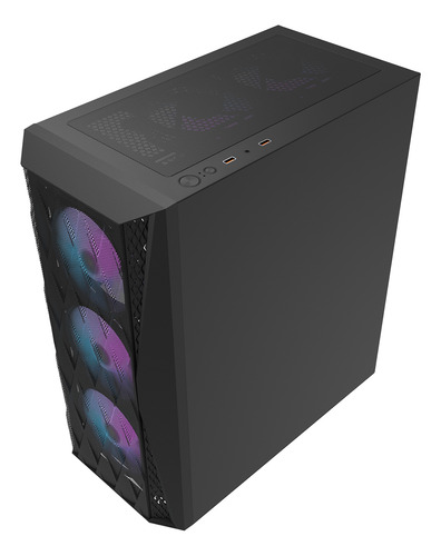 Gabinete Gamer Darkflash Dk352 Mesh Atx 4 Fans Rgb Incluidos Negro