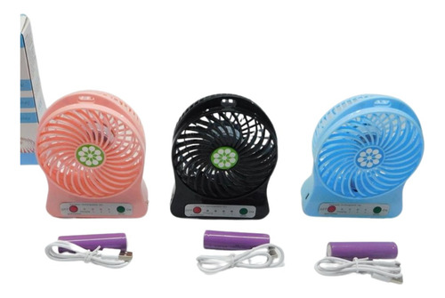 Ventilador + Pila Recargable Portátil Abanico Linterna Usb
