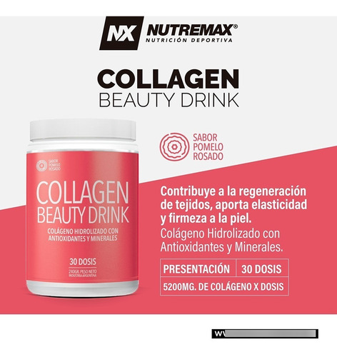 Imagen 5 de 10 de Colageno Hidrolizado + Antioxidantes Nutremax Pack X 3 Inc