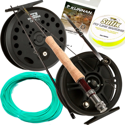 Combo De Fly Waterdog Brown G Linea 7/8 + Linea Pesca