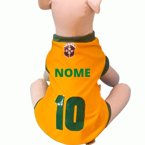 Roupinha Cachorro Camisa Copa Personalizado Com Nome Tam 4