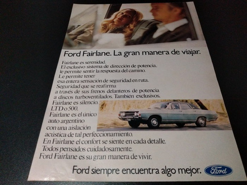 (pa429) Publicidad Clipping Ford Fairlane