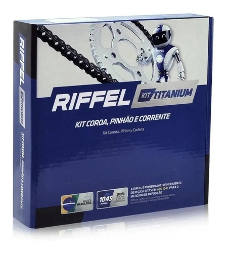 Kit Transmision Riffel Yamaha New Crypton 105 Corona Piñon