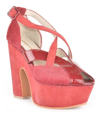 Imagen 3 de 5 de Sandalias Zapatos De Mujer De Cuero Vacuno Bruna - Ferraro