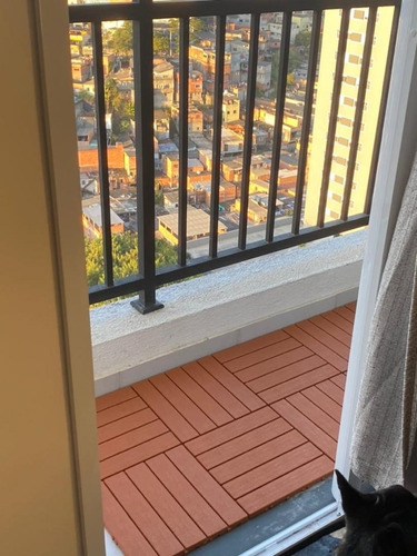 Kit 56 Deck Plástico Modular 30x30 Piscina Varanda Jardim