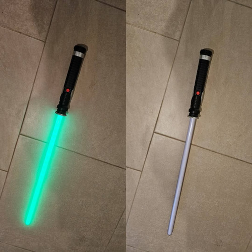 Sable De Luz Star Wars Qui Gon Jinn Lucas*hasbro 2010 Verde Lima (Usado)