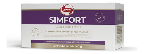 Simfort Probiotico Lactobacilos Vitafor 60 Saches 2g