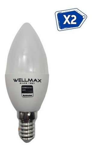 Bombillo Led Tipo Vela C37 6w E14 6500k 100/240v Wellmax