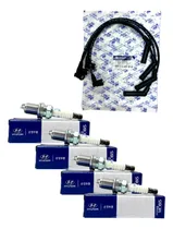 Comprar 4 Bujías Mas Cables De Bujias Accent Getz Brisa