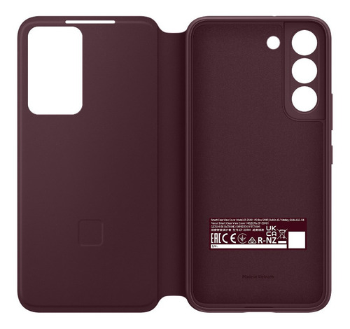 Case Galaxy S22 Normal S-view Flip Cover Original Borgoña
