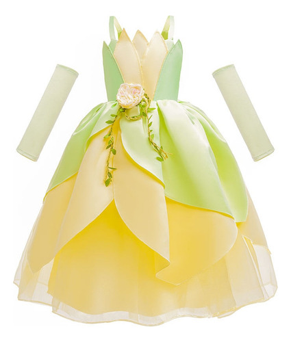 Disfraz De Princesa Tiana, Vestido De Cosplay B Para Niñas,