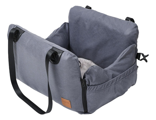 Asiento De Coche Para Perros, Cojín Extraíble, Nido Gris