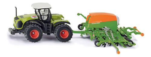 Miniatura Trator Com Semeador Agrícola Escala 1/87 Siku Cor Verde