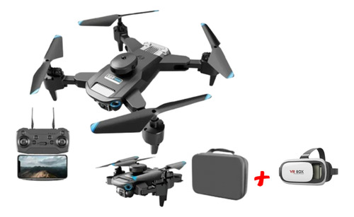 Drone S69 Com Câmera Hd, Wi-fi Fpv, 1 Bateria + Óculos Vr Preto