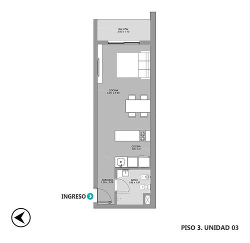 Imagen 8 de 16 de Espectacular Monoambiente - Con Aminities Y Coworking - Cafferata 1500