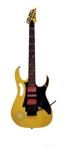 Guitarra Eléctrica Ibanez Pia/jem/uv Jemjrsp Stratocaster De Meranti Yellow Con Diapasón De Jatoba