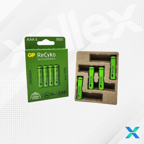 Pilas Aaa Recargables Gp 950mah Nimh Recyko Pack X 4 Unids