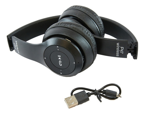 Imagen 3 de 5 de Auriculares P47 Inalambrico Plegables Sd Manos Libres Vincha