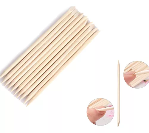 300 palillos de naranjo para manicure palito de naranjo para uñas  Herramienta de manicura pedicura palitos de madera naranja removedor de  cutIculas natural, Moda de Mujer