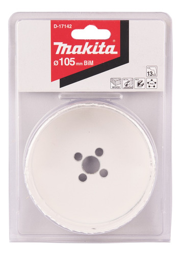 Mecha Sierra Copa 105mm Makita D-17142 Chapa Metal Inox Mkb