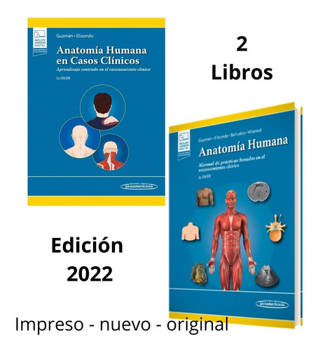 Paquete 2 Libros Guzman - Anatomía Humana - Manual & Casos 