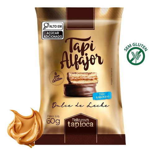 Alfajor Sem Glúten De Tapioca Com Doce De Leite E Chocolate