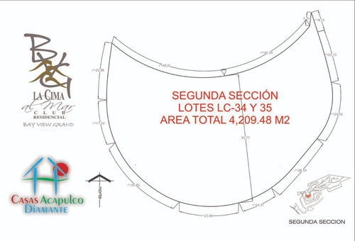 Cad Terreno La Cima Lc 34 Y 35. Dos Lotes Residenciales Con Vistas Privilegiadas A La Bahía De Acapulco