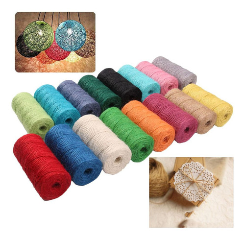 6 Cordón De Yute Resistente Para Creaciones 6 Piezas
