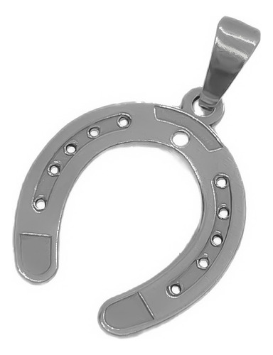 Dije Herradura De Caballo Acero Gris