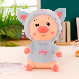 Peluche Cerdito Piggy Azul Niño Regalo