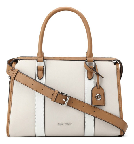 Bolsa De Mano Para Mujer Nine West Multicolor Nym546006 Acabado de los herrajes Níquel Correa de hombro Camel Diseño de la tela Liso