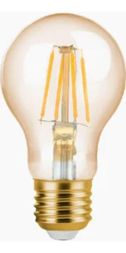Led Lampada Filamento E27 4w 2200k Ambar A60  Potente