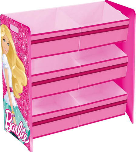 Estante Barbie Com Caixas Organizadoras De Tecido - Mattel