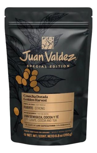 Cafe En Grano Fuerte Juan Valdez Edi Especial Dorada X 250gr