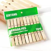 Comprar Set Pinzas Ganchos De Madera Para Ropa Manualidades 7x1.3cm