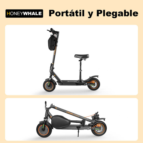 Asiento Para Scooter E9 Pro Con Base Aluminio Y Amortiguador Ancho 1.8 cm Color Negro Largo 2.6 cm