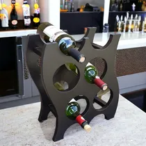 Comprar Cava Porta Botellas De Madera Practica Y Moderna Hogare Color C6 - Chocolate