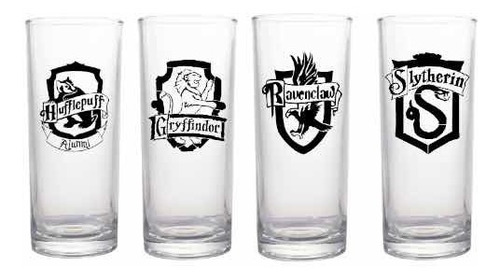 Set De Vasos Altos Harry Potter Escudos