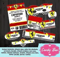 Comprar Kit Imprimible Candy Bar Autos De Carrera 100% Editable