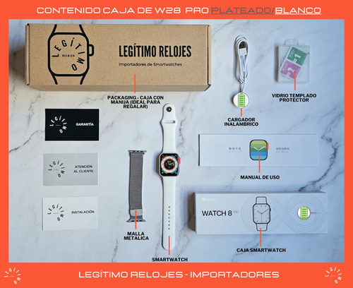 Imagen 4 de 10 de Reloj Inteligente Smartwatch W28 Pro Tope Gama Android Ios
