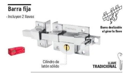 Imagen 3 de 3 de Cerradura Barra Fija Izquierda 43507