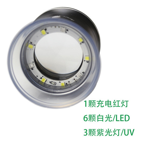 Lupa Con Retícula Intercambiable 30x Led