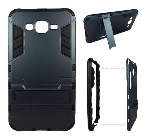 Samsung Galaxy J7 Hybrid Armor Case Negro
