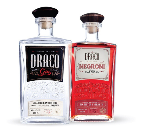 Kit: Draco London Dry Gin (750 Ml) + Negroni (750 Ml)