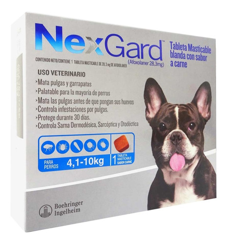Nexgard 4-10kg Pastilla / Tableta Contra Pulgas Y Garrapatas