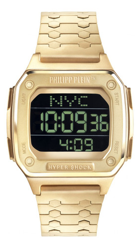 Reloj Para Unisex Philipp Plein Hyper Shock Pwhaa0621 Dorado