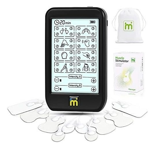 Estimulador Muscular Terapia Tens Ems 32 Modos 10 Almohadill